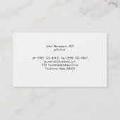 Medizinisches Symbol Gesundheitsfürsorge und Notfa Visitenkarte (Rückseite)