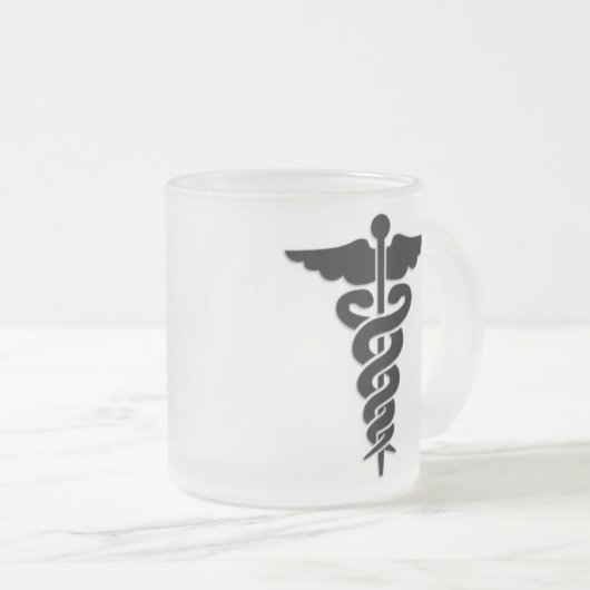 Medizinisches Symbol Mattglastasse (VorderseiteRechts)