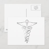 Medizinisches Symbol Postkarte (Vorne/Hinten)