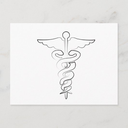 Medizinisches Symbol Postkarte (Vorderseite)