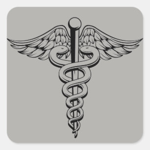 Medizinisches Symbol Quadratischer Aufkleber