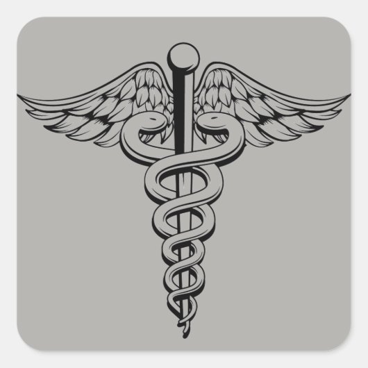 Medizinisches Symbol Quadratischer Aufkleber (Vorderseite)