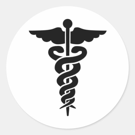 Medizinisches Symbol Runder Aufkleber (Vorderseite)