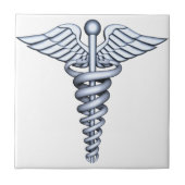 Medizinisches Symbol-Silber Fliese (Vorderseite)