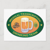 Medizinisches Transkriptionsteam Postkarte (Vorderseite)
