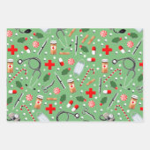 Medizinisches Weihnachtsgeschenk Geschenkpapier Set (Vorderseite 3)