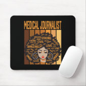 Medizinjournalist Mächtiger Schwarzer Geschichtsmo Mousepad (Mit Mouse)