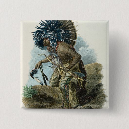 Medizinmann des Mandan Stammes im Kostüm von Button (Vorderseite)