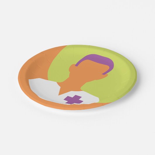 Medizinmann Pappteller (Schrägansicht)