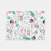 Medizinprodukte in Aquarellfarben Fleecedecke (Vorderseite (Horizontal))