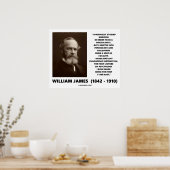 Medizinpsychologie Philosophie William James Quote Poster (Küche)