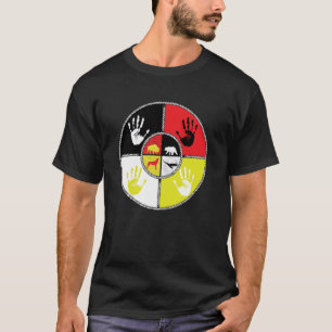 Medizinrad Spirituelle Tiere Indigene Ureinwohner T-Shirt