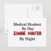 Medizinstudent/Zombie Hunter Postkarte (Vorne/Hinten)