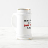 Medizinstudent-/Zombie-Jäger Bierglas (Vorderseite Links)