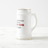 Medizinstudent-/Zombie-Jäger Bierglas (VorderseiteRechts)