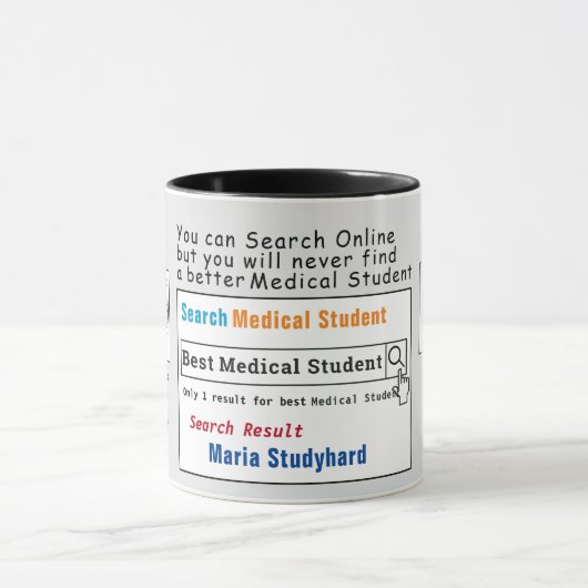 Medizinstudenten Funny Best Search Tasse (Zentrum)