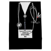 Medizinstudium Abschluss Mittlere Geschenktasche Geschenktüte (Rückseite)