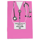 Medizinstudium Abschluss Mittlere Geschenktasche Geschenktüte (Vorderseite)