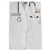 Medizinstudium Abschluss Mittlere Geschenktasche Geschenktüte (Rückseite)