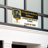 Medizinstudium für Schwarz/Gold-Abschluss Banner (Äußeres Gebäude)