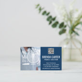 Medizintechnik | QR-Prüfcode | Arzt Visitenkarte (Stehend Vorderseite)