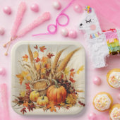 Medley der Goldenen Dankbarkeit: Foliage und Flora Pappteller (Party)