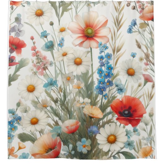 Medley of Flowers 🌷 Duschvorhang (Vorderseite)