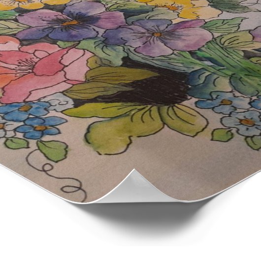 Medley of Flowers Poster (Ecke)