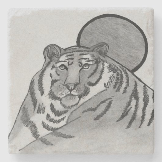 Medlin Wildlife "Tiger" Serie Steinuntersetzer (Vorderseite)