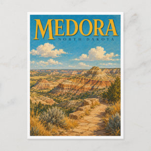 Medora North Dakota Painted Canyon GeoSaga Postkarte