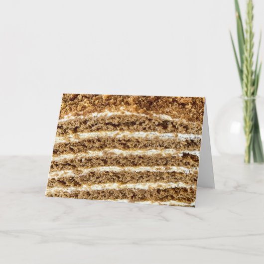 Medovik Honey Cake Abstrakt Karte (Vorderseite)