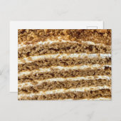 Medovik Honey Cake Abstrakt Postkarte (Vorne/Hinten)