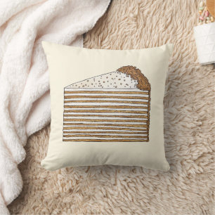 Medovik Honey Cake Slice Russisches Ukrainisches D Kissen