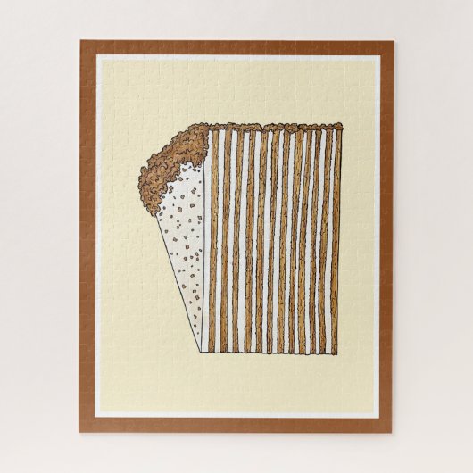 Medovik Honey Cake Slice Russisches Ukrainisches D Puzzle (Vertikal)