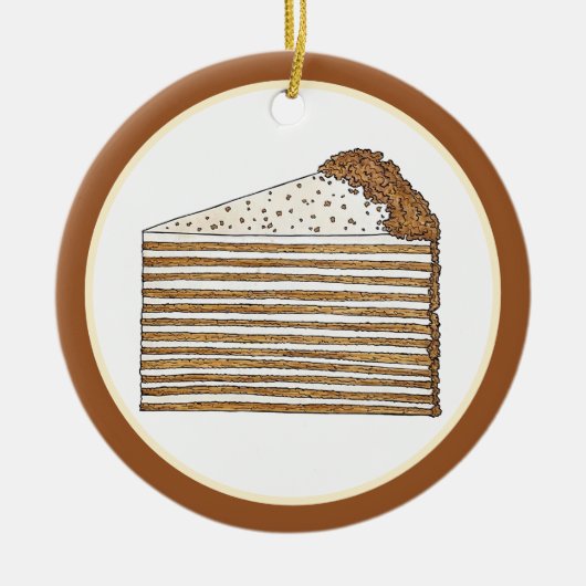Medovik Medivnyk Russisch Ukrainisches Honey Cake Keramik Ornament (Vorne)