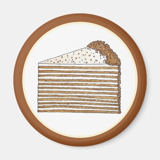 Medovik Medivnyk Russisch Ukrainisches Honey Cake  Magnet (Vorne)