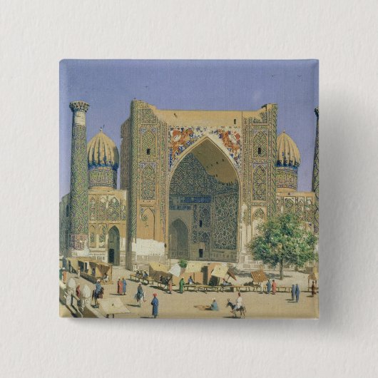 Medrasah Shir-Dhor an Registan Platz Button (Vorderseite)