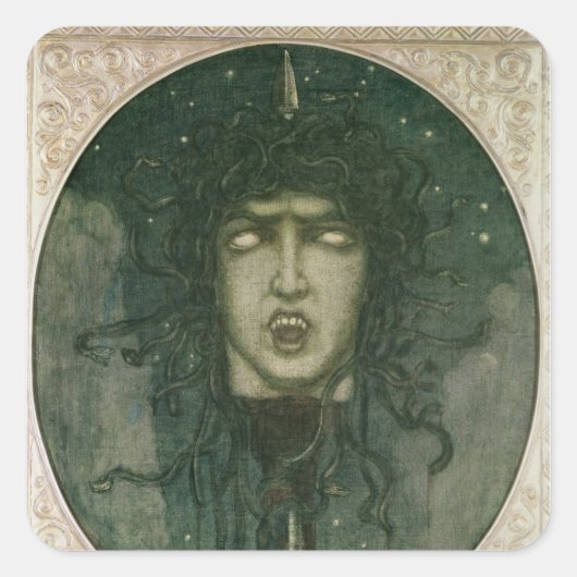 Medusa, 1919 quadratischer aufkleber (Vorderseite)