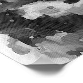 Medusa Antike Goddess Portrait in Grau Poster (Ecke)