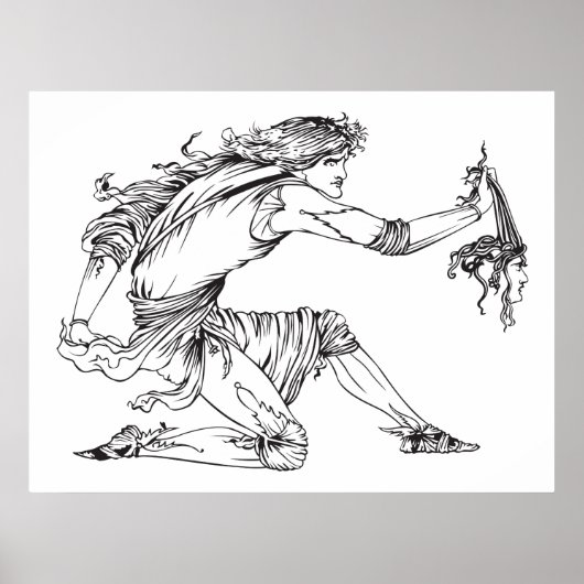 Medusa Aubrey Beardsley Poster (Vorne)