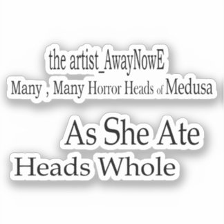 Medusa awaynowe Horror 2MMHead Bphrases Diecut 25 Aufkleber