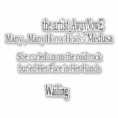 Medusa awaynowe Horror 3MMHead Bphrases Diecut 25 Aufkleber (Vorderseite)