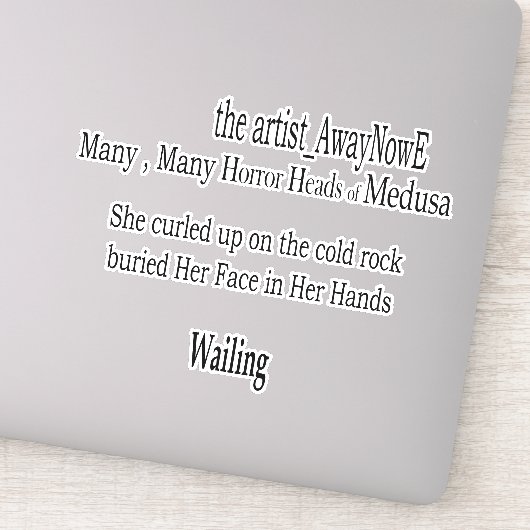 Medusa awaynowe Horror 3MMHead Bphrases Diecut 25 Aufkleber (Detail)