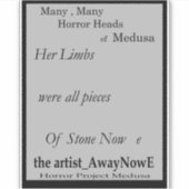 Medusa awaynowe Horror Book 13MMHeads Phrases 2025 Aufkleber (Vorderseite)