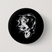 Medusa Blackwork Tattoo Flash Button (Vorderseite)