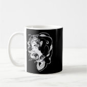 Medusa Blackwork Tattoo Flash Kaffeetasse (Links)