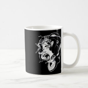 Medusa Blackwork Tattoo Flash Kaffeetasse