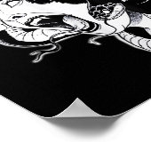 Medusa Blackwork Tattoo Flash Poster (Ecke)
