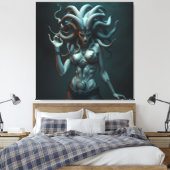 „Medusa – Blick der Macht“ Leinwanddruck (Insitu (Schlafzimmer))