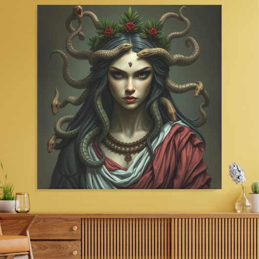 „Medusa – Blick der Macht“ Leinwanddruck (Insitu (Wohnzimmer))